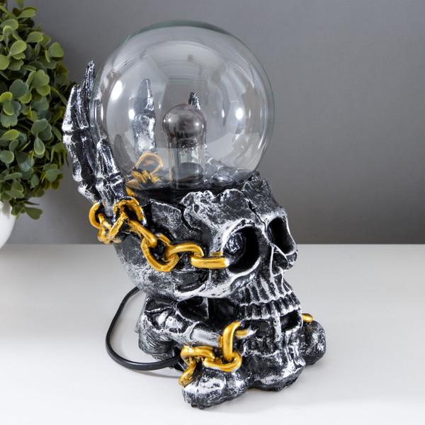 Декоративное освещение Risalux Плазменный шар Череп с цепью 1379705