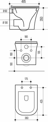 Унитаз подвесной Wave Promo