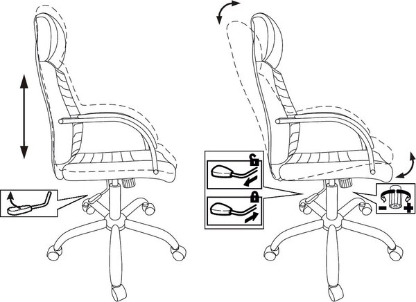 Кресло офисное Бюрократ T-8010SL (черный)
