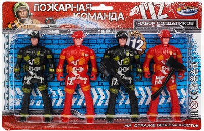 Набор фигурок игровых Играем вместе Набор солдатиков Пожарные / I511-H42007-R - фото