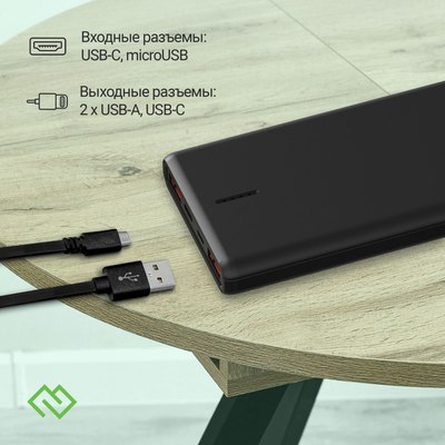 Портативное зарядное устройство Digma DGPF10C 10000mAh / DGPF10C22PBK