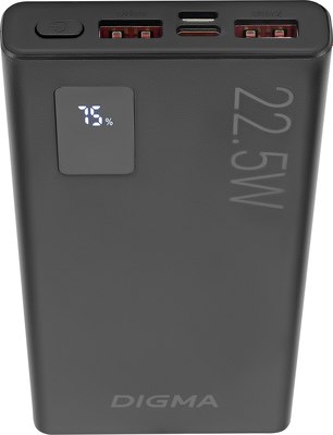 Портативное зарядное устройство Digma DGPF10A 10000mAh / DGPF10A22PBK
