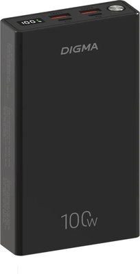 Портативное зарядное устройство Digma DGPD100WA 20000mAh / DGPD20A100ABK