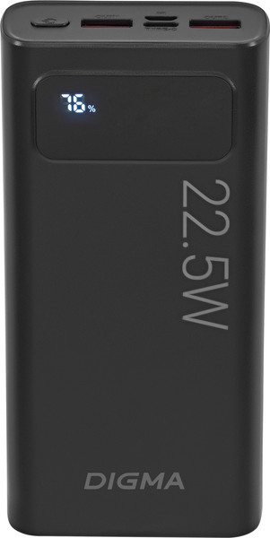 Портативное зарядное устройство Digma DGPF20A 20000mAh / DGPF20A22PBK