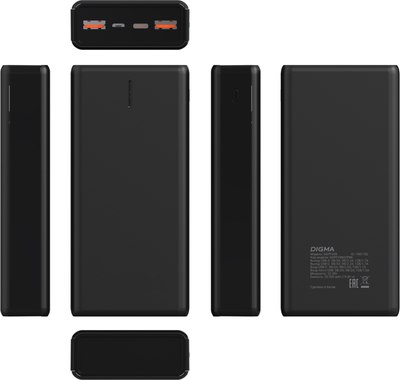 Портативное зарядное устройство Digma DGPF20B 20000mAh / DGPF20B22PBK