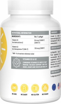 Витаминно-минеральный комплекс Ultrasupps Vitamin D3 + К2