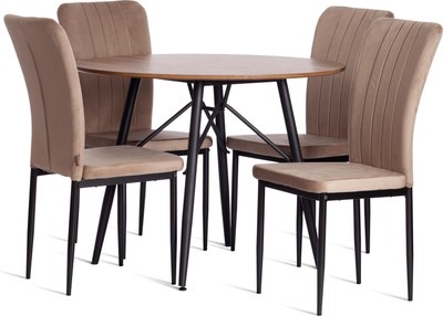 Стул Tetchair Verter 41x52x95 металл/флок