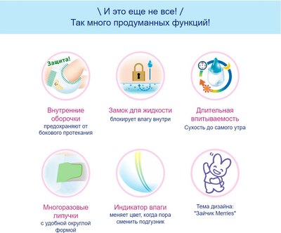 Подгузники детские Merries до 5кг