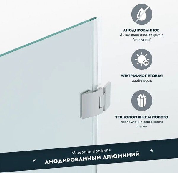 Стеклянная шторка для ванны Benetto BEN-404-SL-C