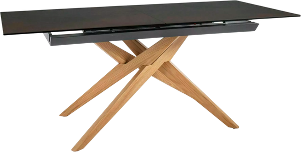 Обеденный стол Signal Loreto Ceramic Ossido Bruno 180-230x90 - фото