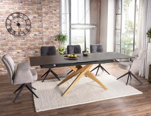 Обеденный стол Signal Loreto Ceramic Ossido Bruno 180-230x90