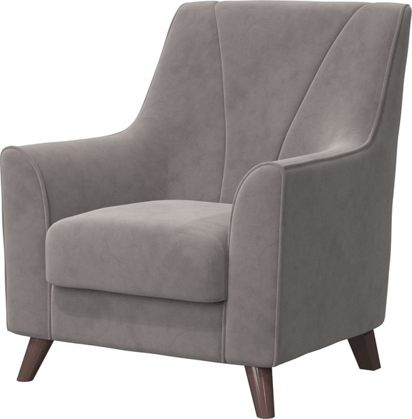 Кресло мягкое Bravo Мебель Далас-1 Стандарт 2 вариант (светло-серый) - фото