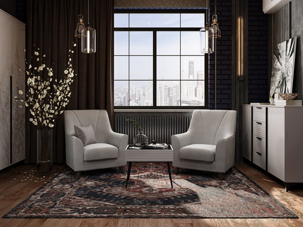 Кресло мягкое Bravo Мебель Далас-1 Стандарт 2 вариант (светло-серый)