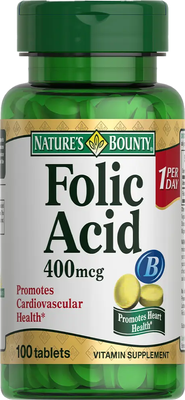 Витамин Nature's Bounty Фолиевая кислота 400мкг - фото
