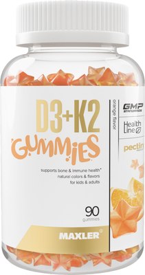 Мультивитаминный комплекс Maxler D3K2 Гаммиз со вкусом апельсина - фото