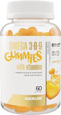 Жирные кислоты Maxler Омега 3-6-9 гаммиз со вкусом апельсина - фото
