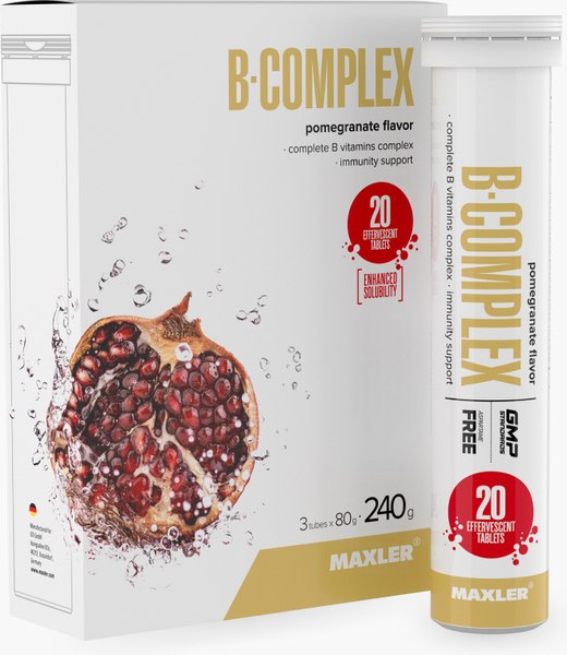 Мультивитаминный комплекс Maxler B-Комплекс со вкусом граната