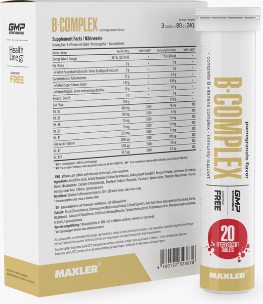 Мультивитаминный комплекс Maxler B-Комплекс со вкусом граната