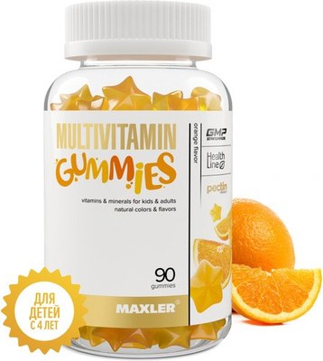 Витаминно-минеральный комплекс Maxler Мультивитамин гаммиз со вкусом апельсина