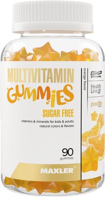 Витаминно-минеральный комплекс Maxler Мультивитамин гаммиз шугар фри со вкусом апельсина - фото
