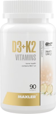 Мультивитаминный комплекс Maxler Д3 + К2 - фото