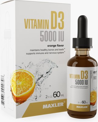 Витамин Maxler Витамин Д3 5000 IU со вкусом апельсина