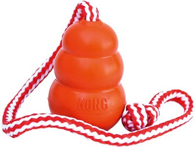 Игрушка для собак KONG Classic w/Rope M / 66420 - фото