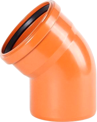 Отвод наружной канализации Хемкор Ду 110х45 / 106411 - фото