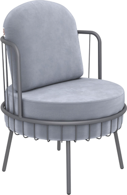 Кресло мягкое Sheffilton SHT-AMS123 (стальной серый/графит муар) - фото