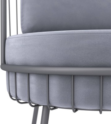 Кресло мягкое Sheffilton SHT-AMS123 (стальной серый/графит муар)
