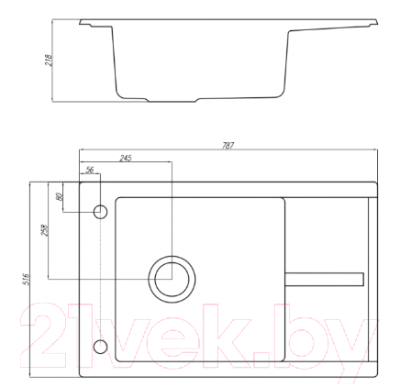 Мойка кухонная Акватон Делия 78