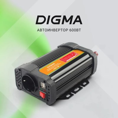 Автомобильный инвертор Digma AI600-12W Автомобильный инвертор Digma AI600-12W
