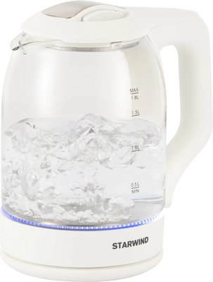 Электрочайник StarWind SKG1056 (белый/прозрачный)