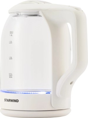 Электрочайник StarWind SKG1056 (белый/прозрачный)