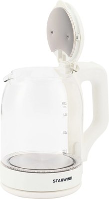 Электрочайник StarWind SKG1056 (белый/прозрачный)