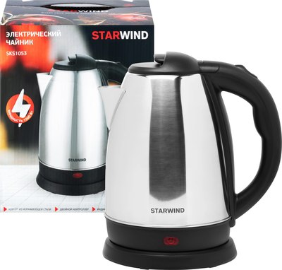 Электрочайник StarWind SKS1053 (серебристый/черный)