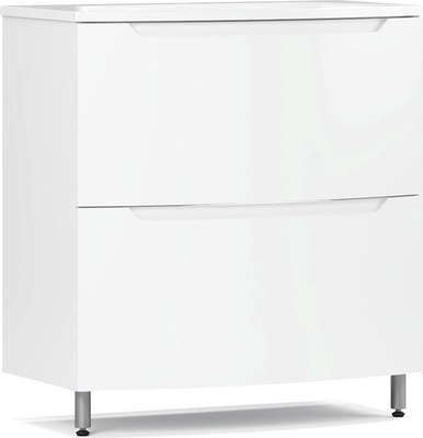 Тумба под умывальник Belux Ганновер Н 80-02 (1, белый глянец) - фото