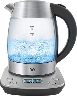 Электрочайник BQ KT1703G (черный/сталь) - фото