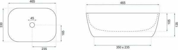 Умывальник REA Belinda U7422
