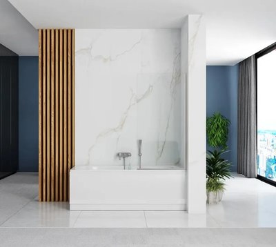 Стеклянная шторка для ванны REA Chrome / REA-W5674