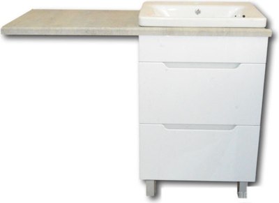 Тумба с умывальником Гамма Р23оФ8-У55 Софт-13055 со столешницей - фото