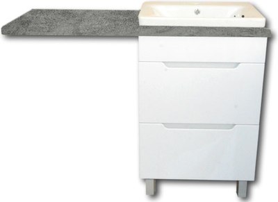 Тумба с умывальником Гамма Р23оФ8-У55 Софт-13055 со столешницей