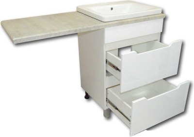 Тумба с умывальником Гамма Р23оФ8-У55 Софт-13055 со столешницей