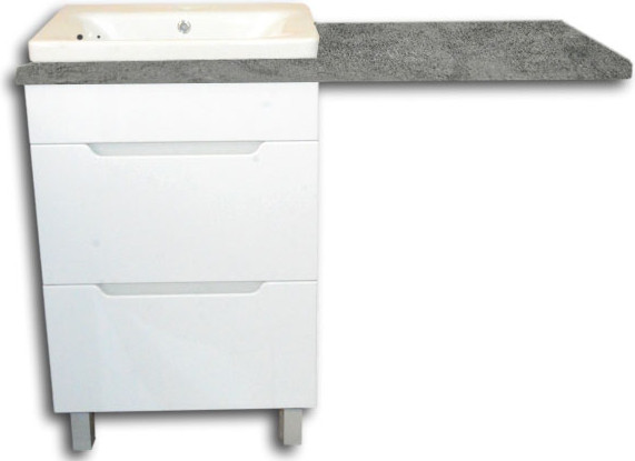 Тумба с умывальником Гамма Р23оФ8-У55 Софт-13055 со столешницей - фото
