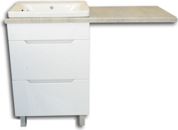 Тумба с умывальником Гамма Р23оФ8-У55 Софт-13055 со столешницей