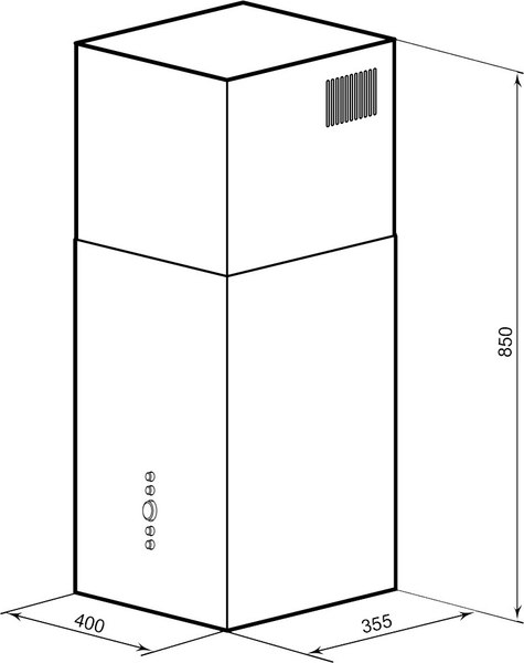 Вытяжка наклонная Lex Alto 400 / CHTI000400