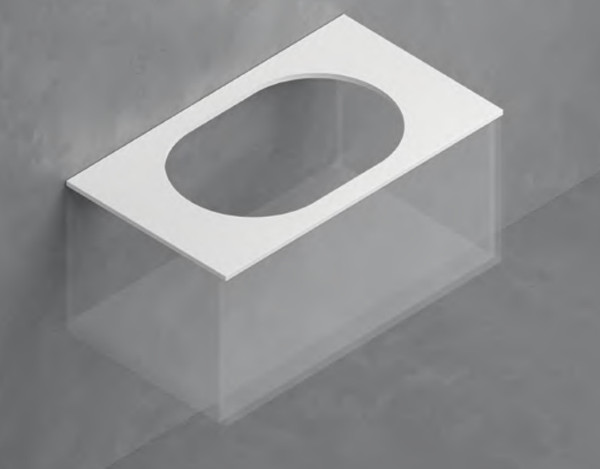 Столешница для тумбы в ванную ЗОВ 13 / CKP13W995458C1BC