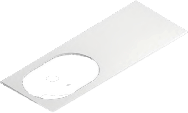 Столешница для тумбы в ванную ЗОВ 13 / CKP13W1195458C1BS - фото