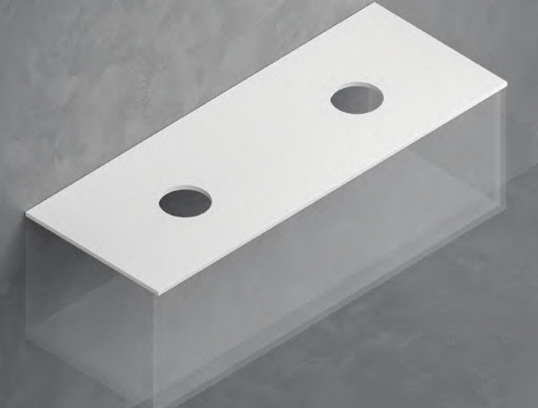 Столешница для тумбы в ванную ЗОВ 13 / CKP13W1195458C2C