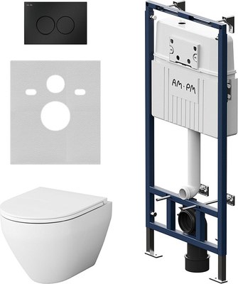 Унитаз подвесной с инсталляцией AM.PM Master Fit / IS100138.701700 - фото